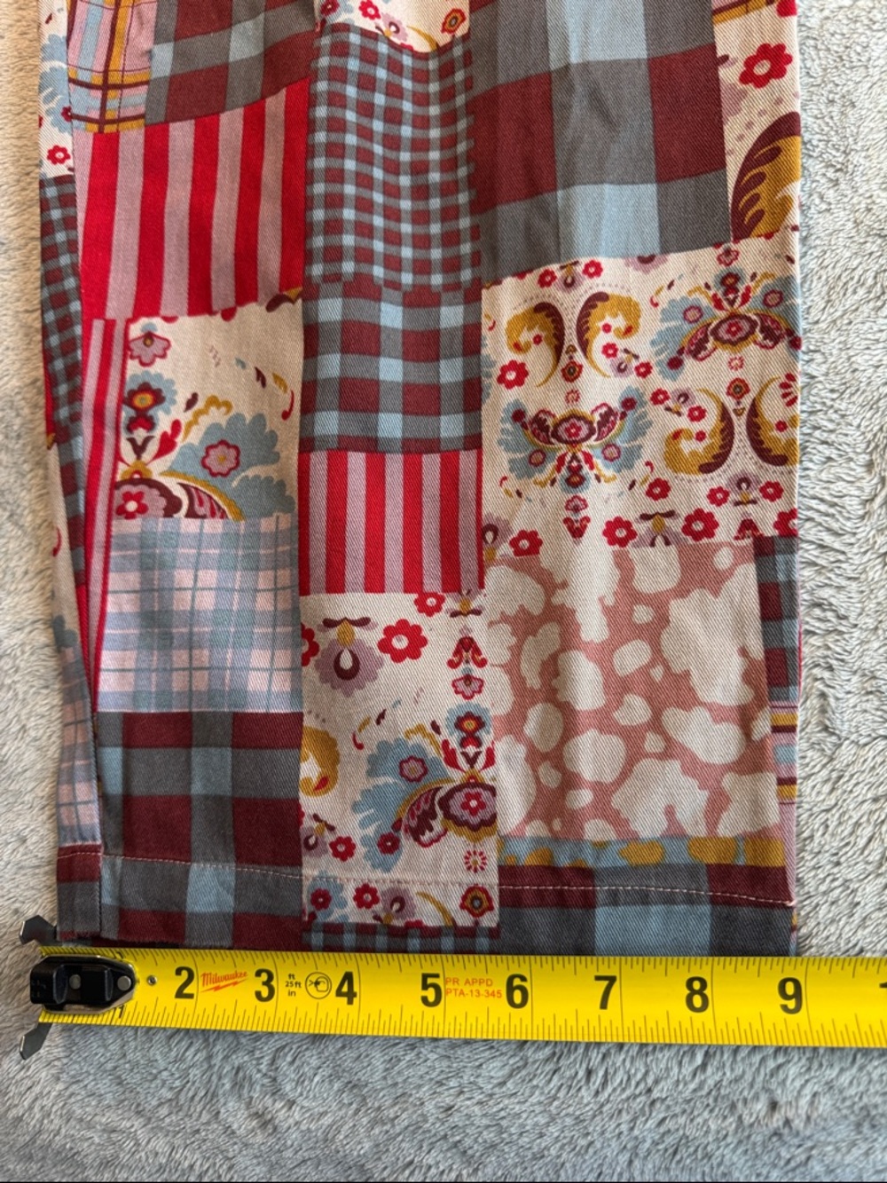 NWOT Lucy & Yak Alexa Organic Cotton Trousers Donita Patchwork Size XL - Picture 15 of 15